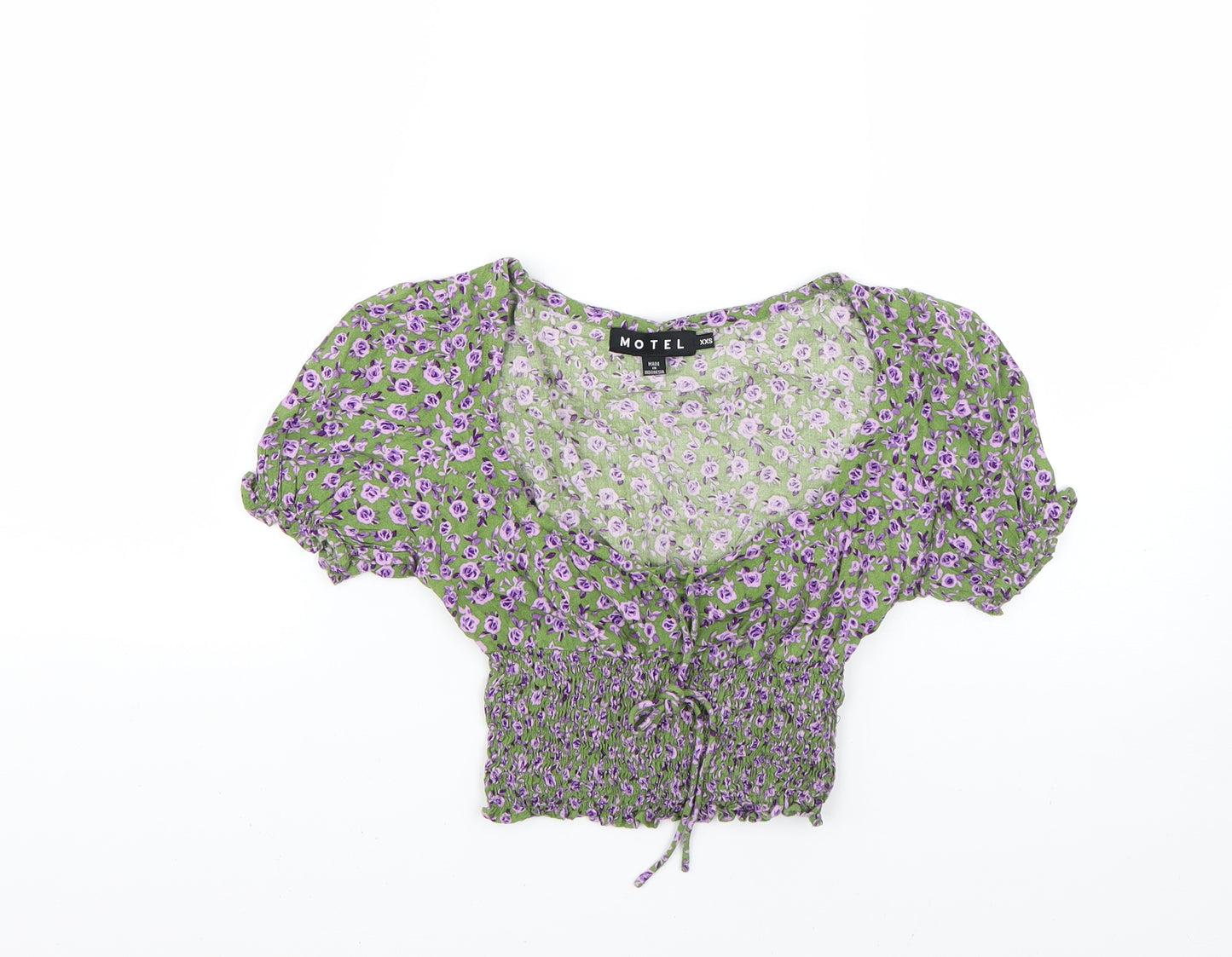 Motel Womens Multicoloured Floral  Basic Blouse Size 2XS