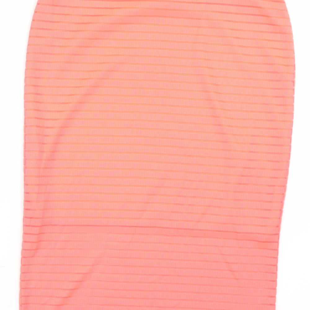 Missguided Womens Orange   Straight & Pencil Skirt Size 14