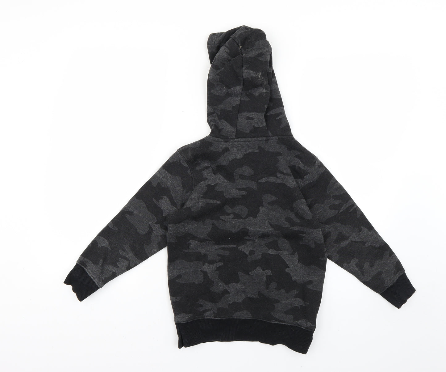 Matalan Boys Grey Camouflage  Pullover Hoodie Size 7 Years