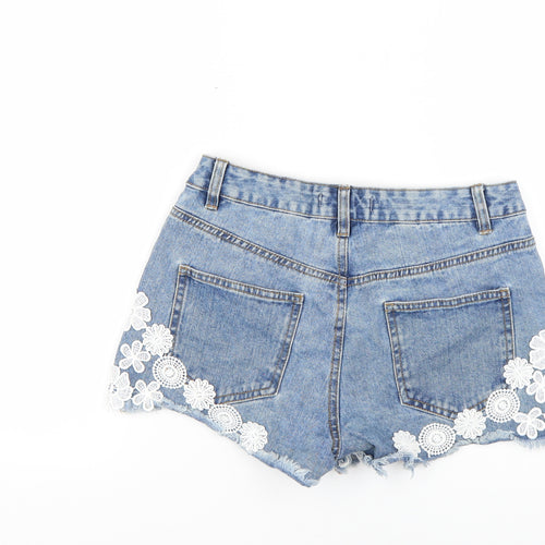 Denim & Co. Womens Blue   Cut-Off Shorts Size 10
