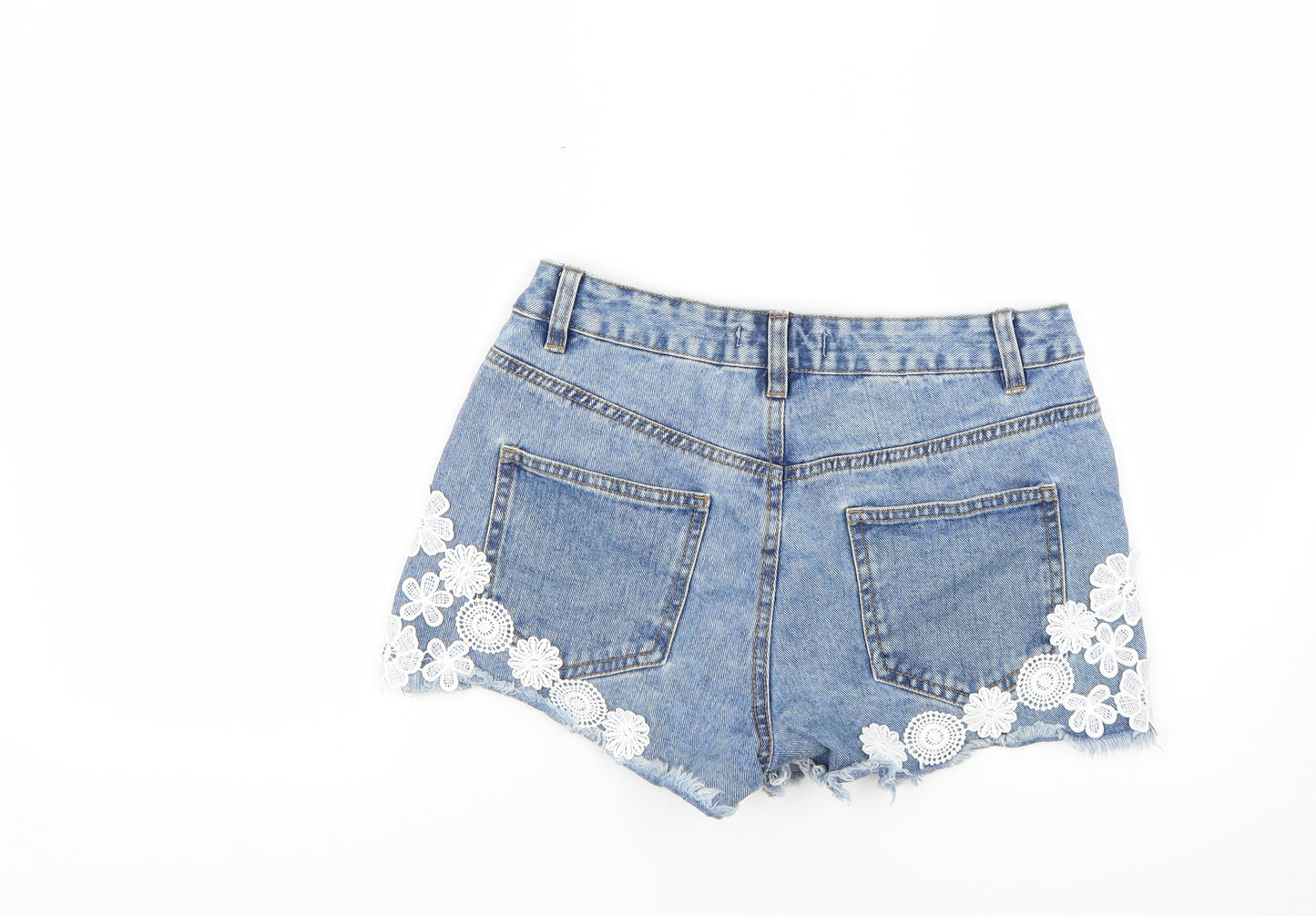 Denim & Co. Womens Blue   Cut-Off Shorts Size 10