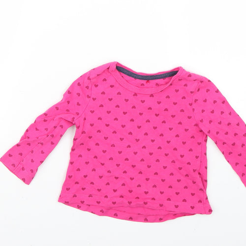 George Baby Pink Geometric  Basic T-Shirt Size 12-18 Months