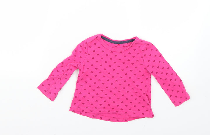 George Baby Pink Geometric  Basic T-Shirt Size 12-18 Months