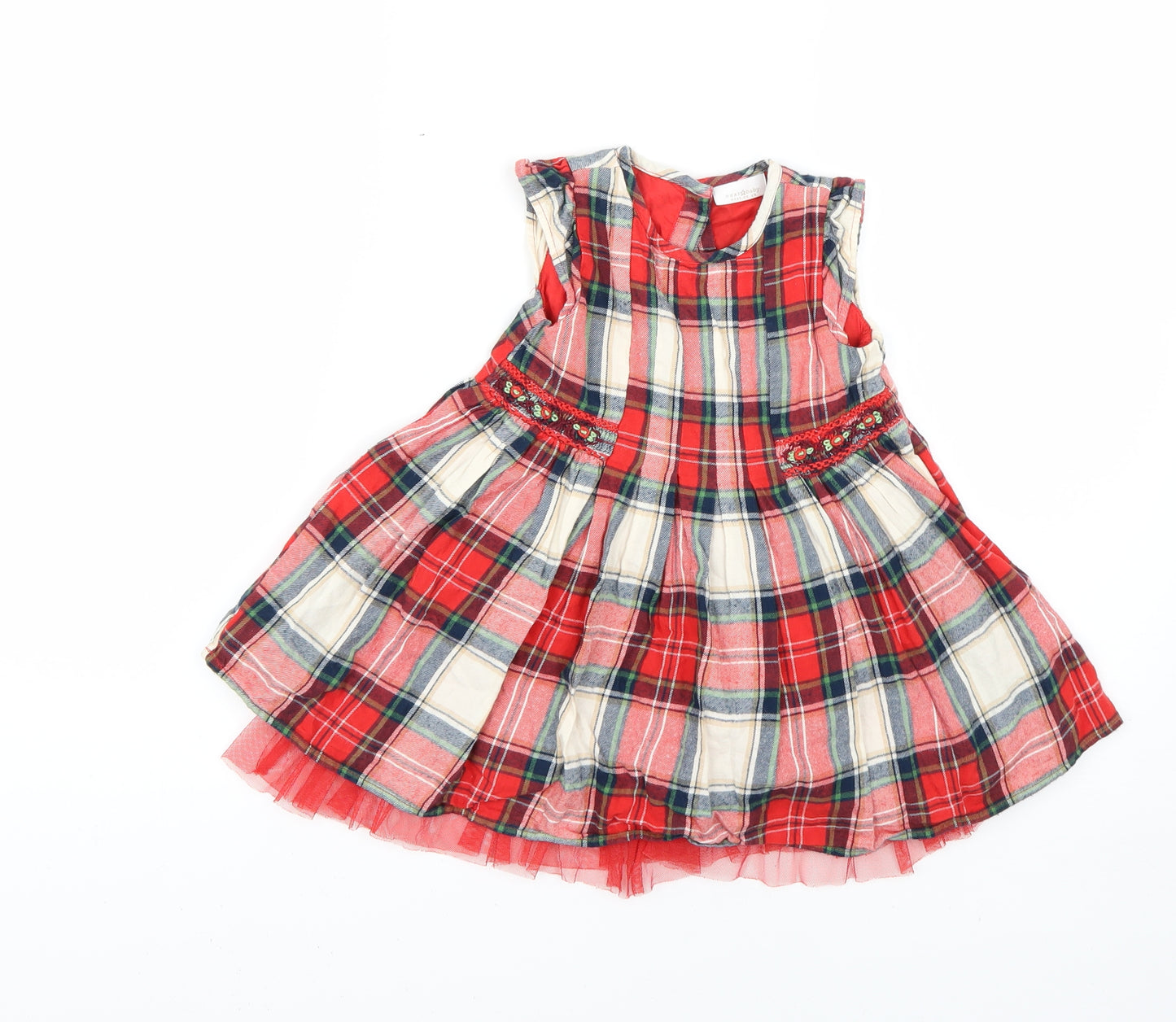NEXT Baby Multicoloured Check  Fit & Flare  Size 12-18 Months