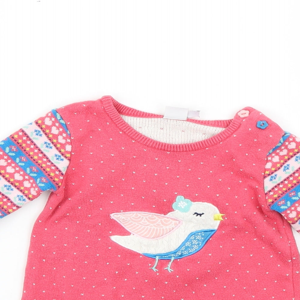 Mini Club Baby Multicoloured Geometric  Jumper Dress  Size 12-18 Months
