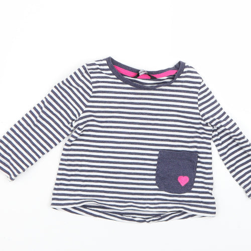 George Baby Multicoloured Striped  Basic T-Shirt Size 12-18 Months