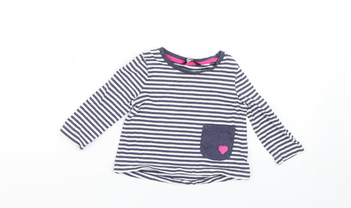 George Baby Multicoloured Striped  Basic T-Shirt Size 12-18 Months