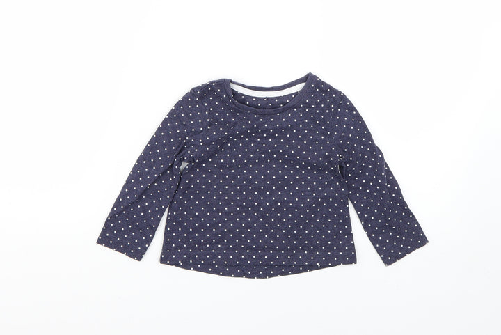 George Baby Blue Polka Dot Basic T-Shirt Size 12-18 Months