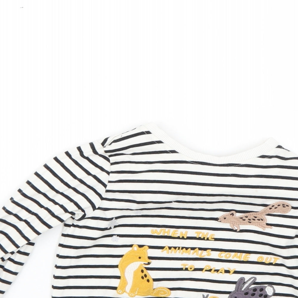 John Lewis Boys Multicoloured Striped  Basic T-Shirt Size 3-4 Years