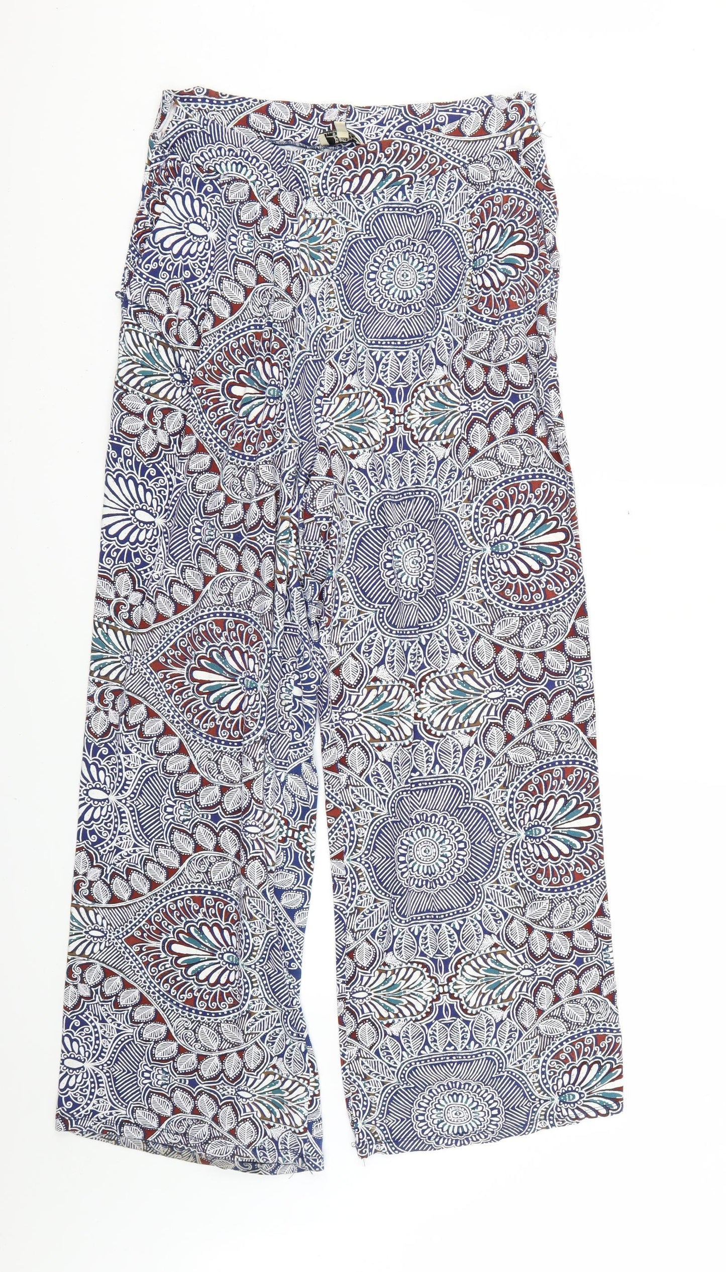 Papaya Womens Multicoloured Geometric  Trousers  Size 14 L27 in