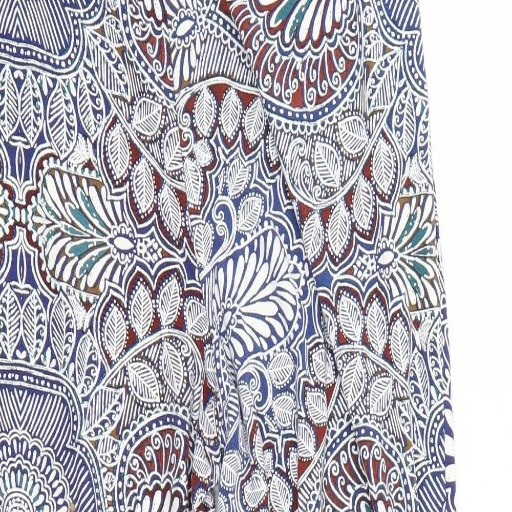 Papaya Womens Multicoloured Geometric  Trousers  Size 14 L27 in