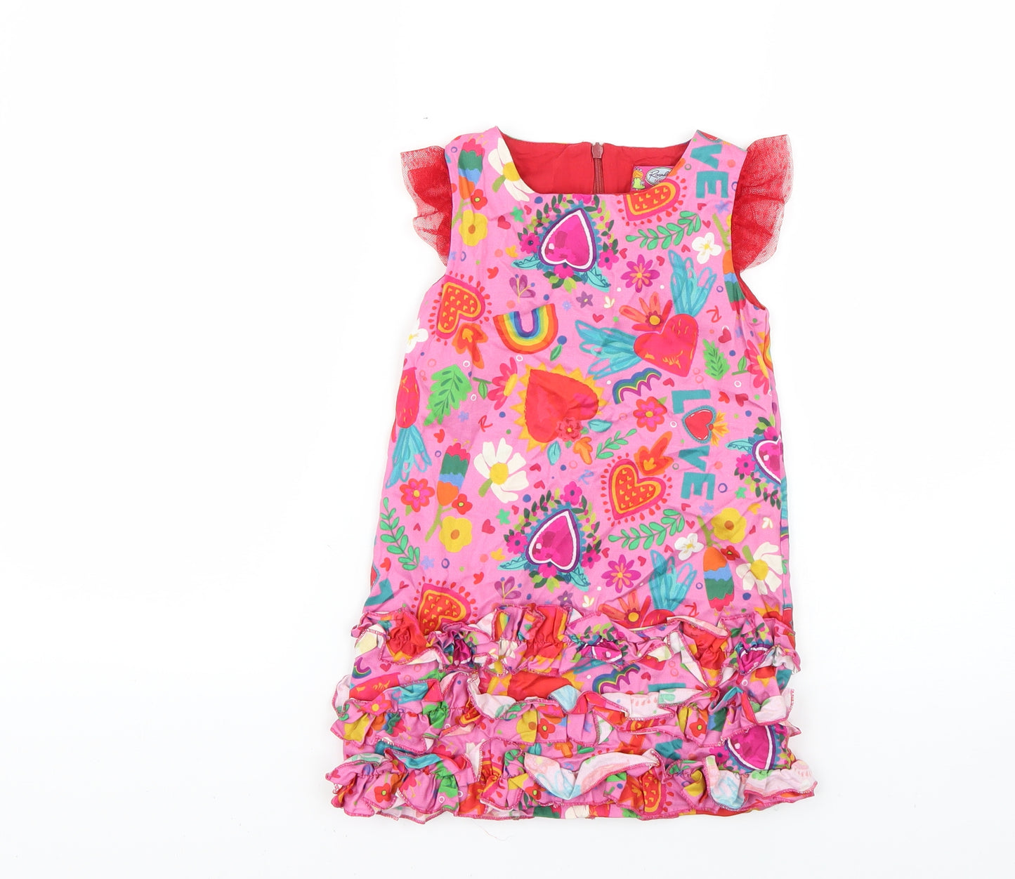 rosalla Girls Multicoloured Geometric  Fit & Flare  Size 4 Years