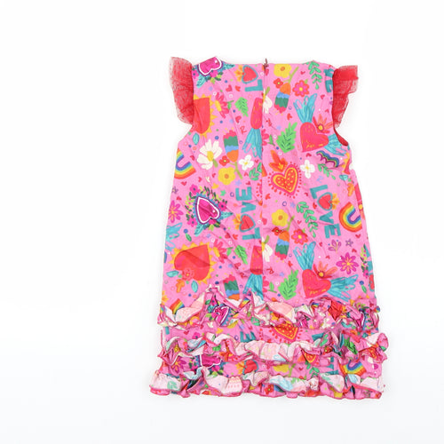 rosalla Girls Multicoloured Geometric  Fit & Flare  Size 4 Years