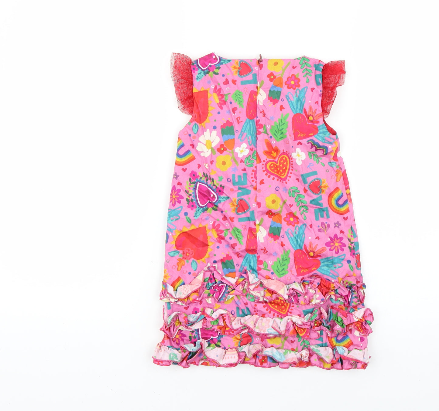 rosalla Girls Multicoloured Geometric  Fit & Flare  Size 4 Years