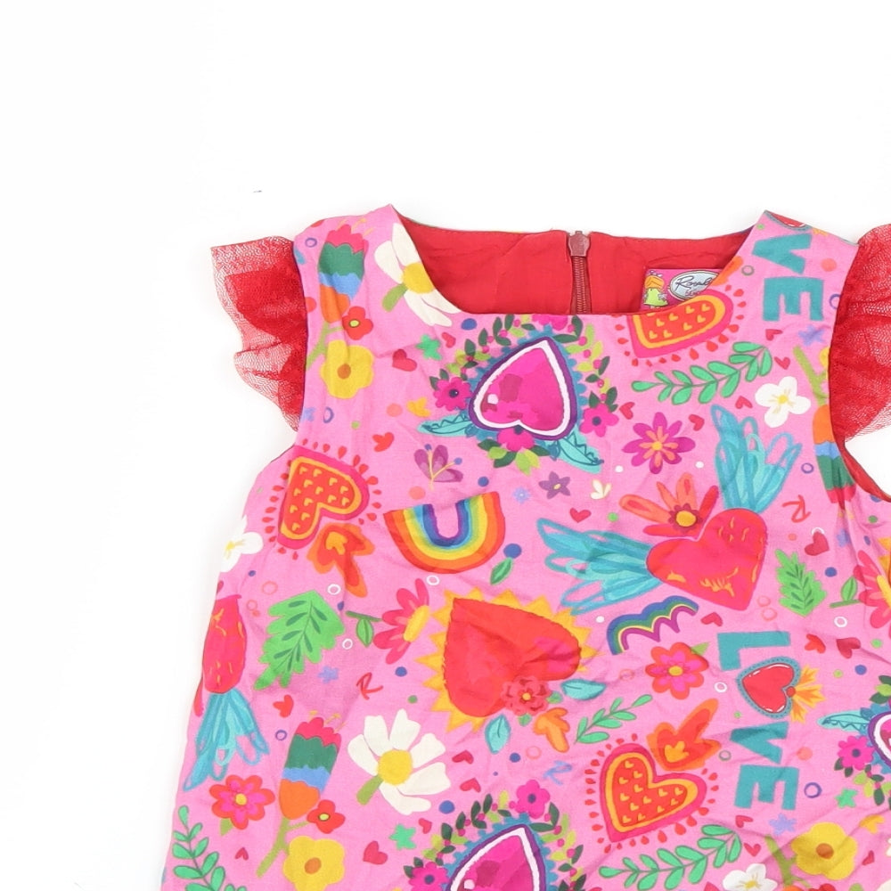 rosalla Girls Multicoloured Geometric  Fit & Flare  Size 4 Years