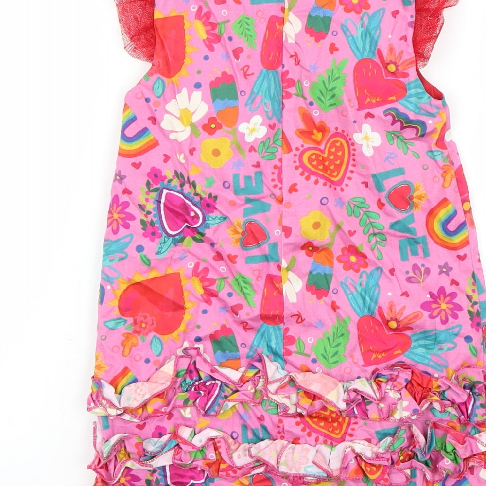 rosalla Girls Multicoloured Geometric  Fit & Flare  Size 4 Years