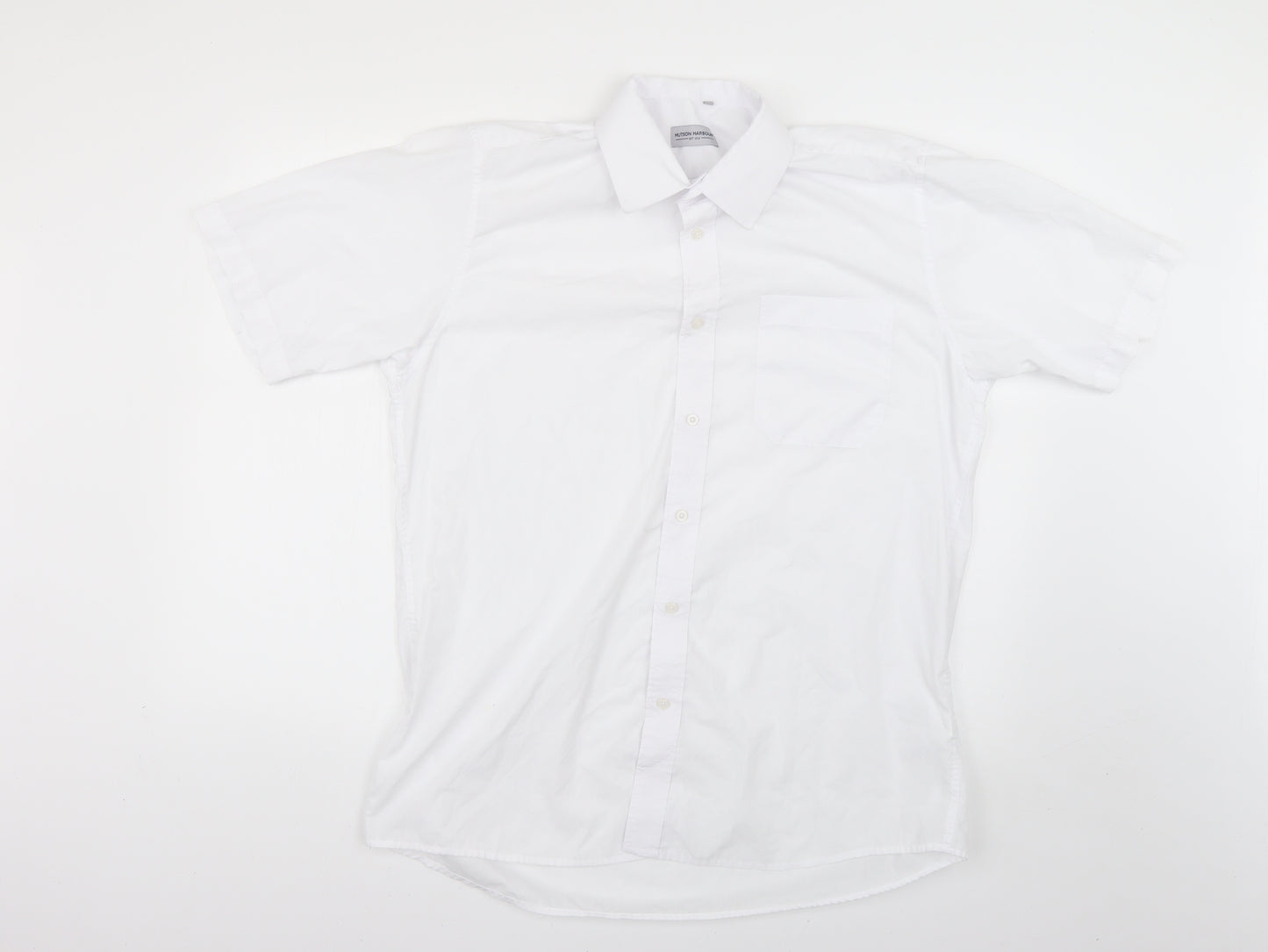Hutson Harbour Mens White    Dress Shirt Size 16.5