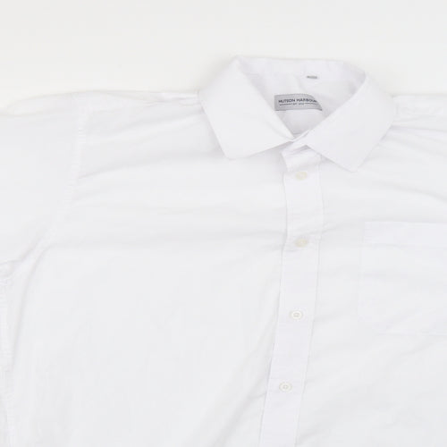Hutson Harbour Mens White    Dress Shirt Size 16.5