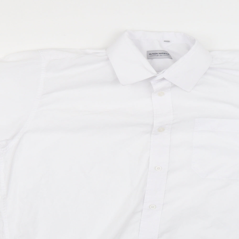 Hutson Harbour Mens White    Dress Shirt Size 16.5