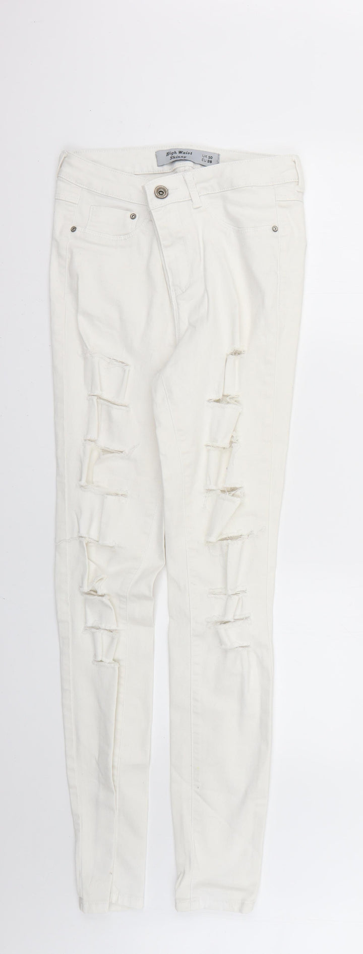new lok Womens White   Skinny Jeans Size 10 L28 in