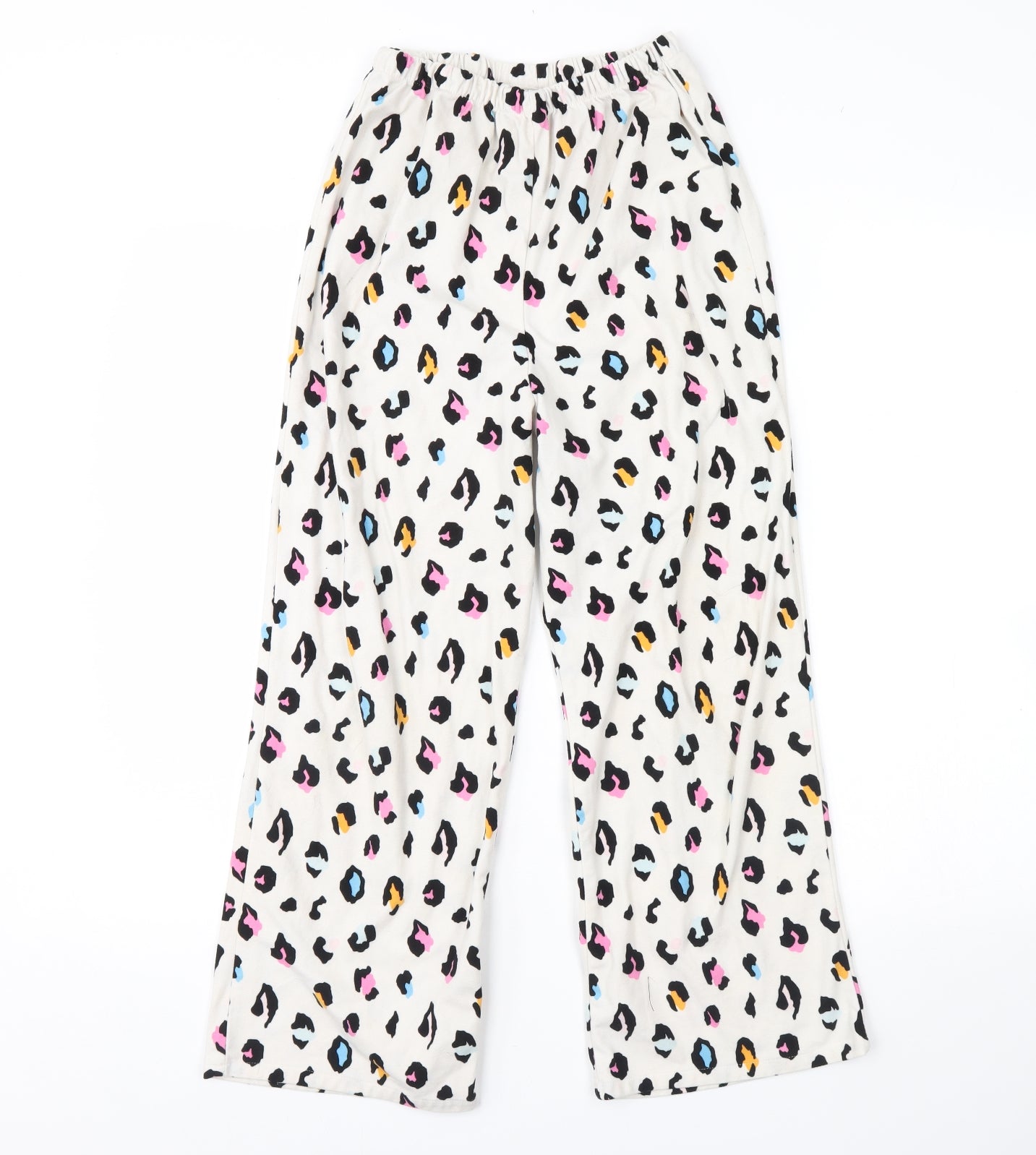 Peacocks Girls White Animal Print Fleece Cami Pyjama Pants Size 12 Years