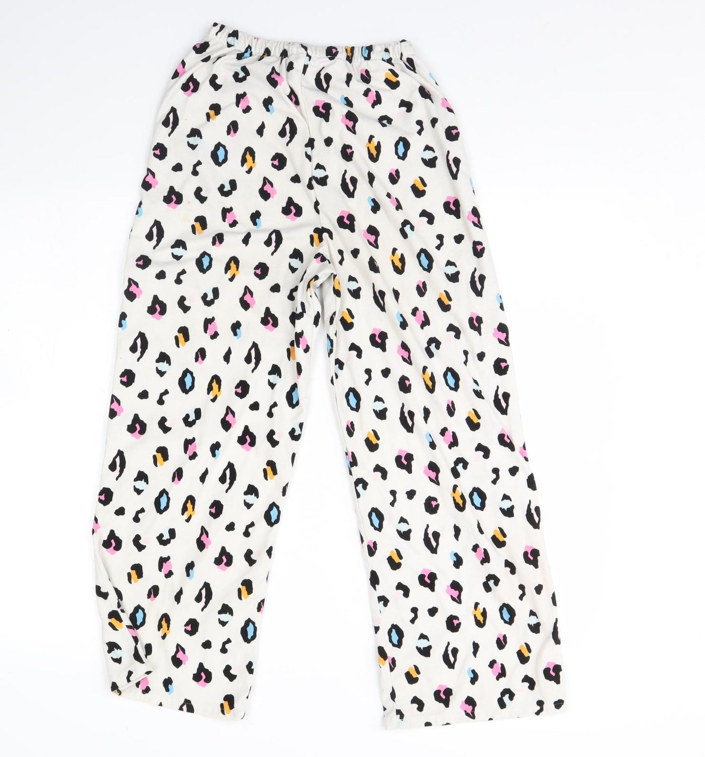 Peacocks Girls White Animal Print Fleece Cami Pyjama Pants Size 12 Years