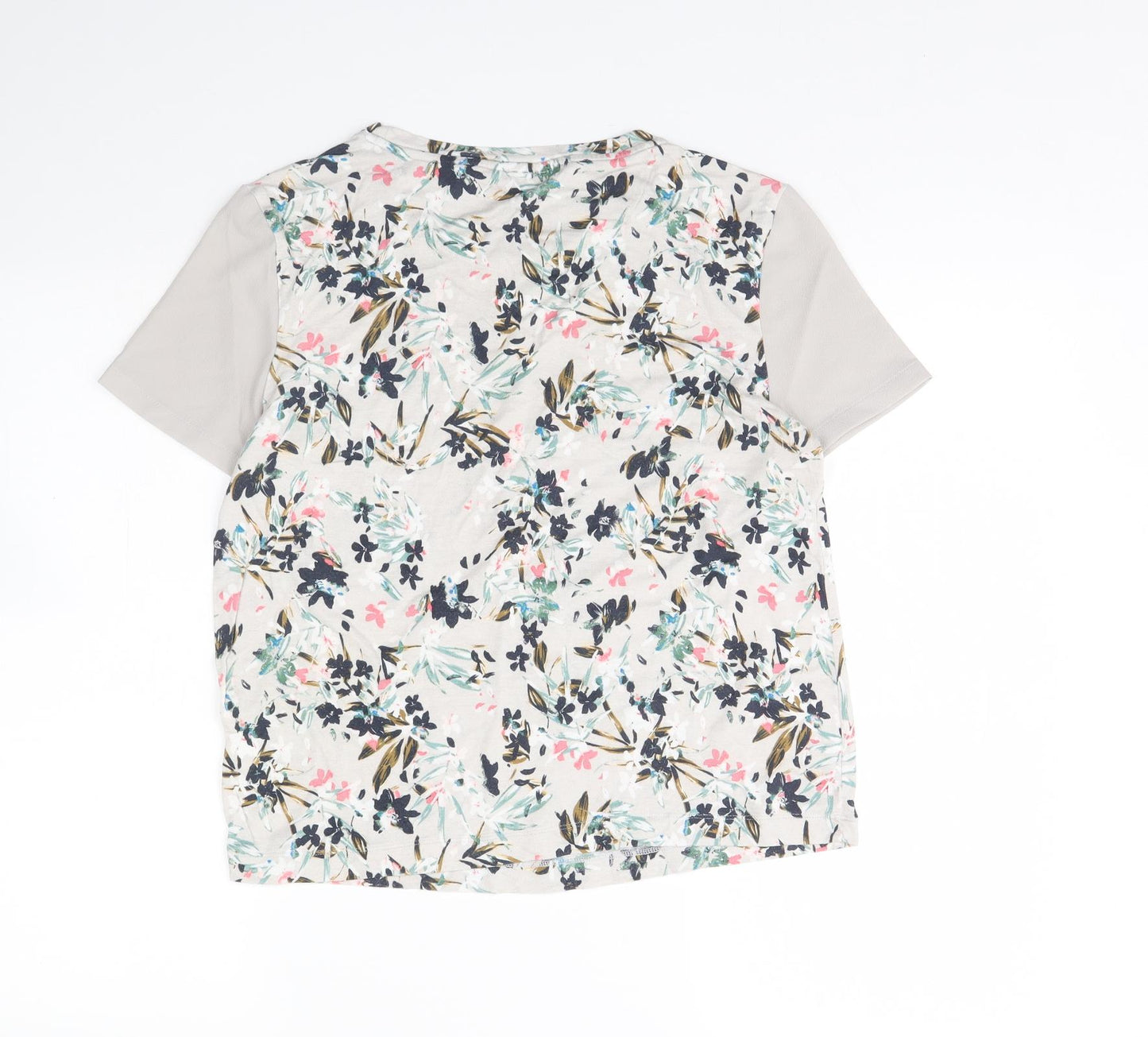 m&S Womens Grey Floral  Basic Blouse Size 8