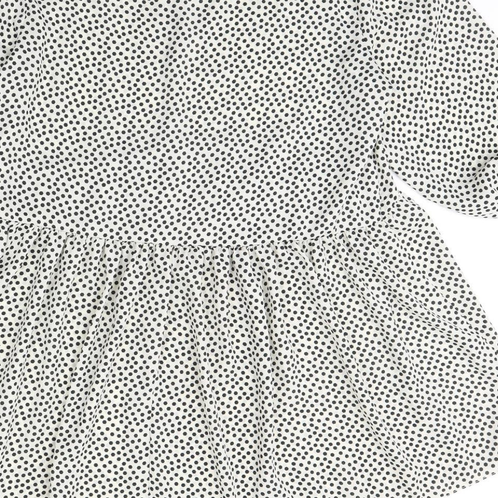 New Look Womens Ivory Polka Dot  Basic Blouse Size 14