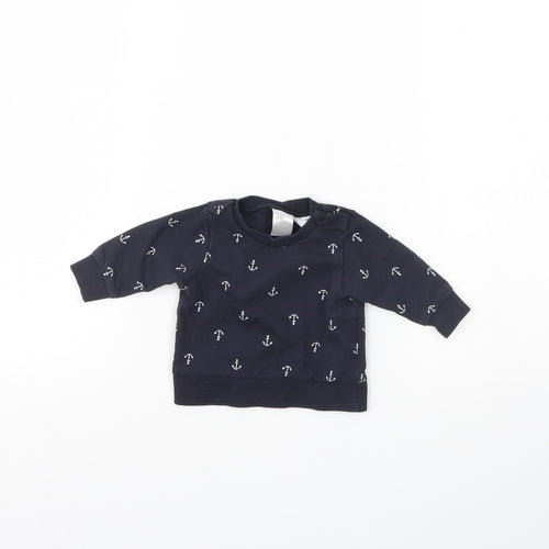 H&M Baby Blue Spotted  Pullover Jumper Size 0-3 Months  - Up to 1 month