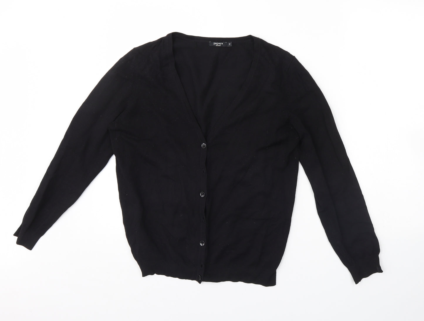 Papaya Womens Black   Cardigan Jumper Size 16