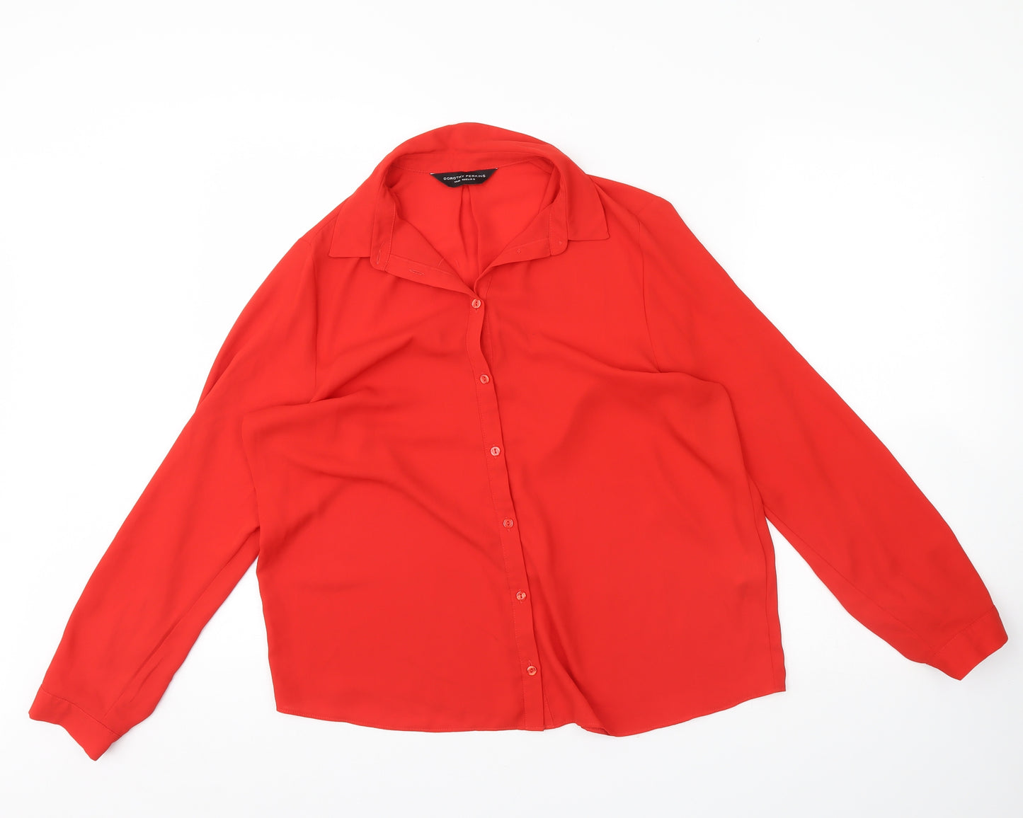 Dorothy Perkins Womens Red   Basic Button-Up Size 14