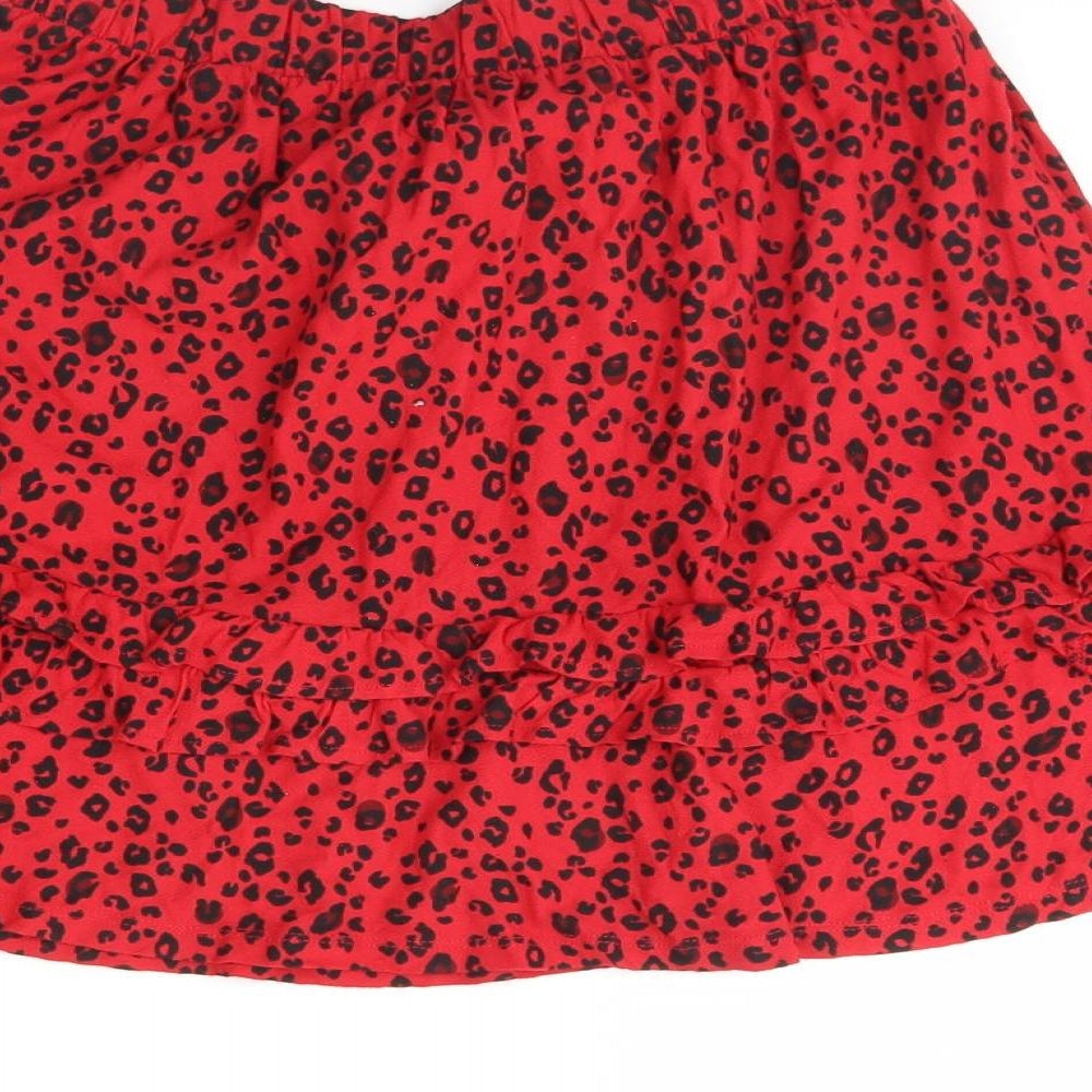 NEXT Womens Red Animal Print  Mini Skirt Size 10