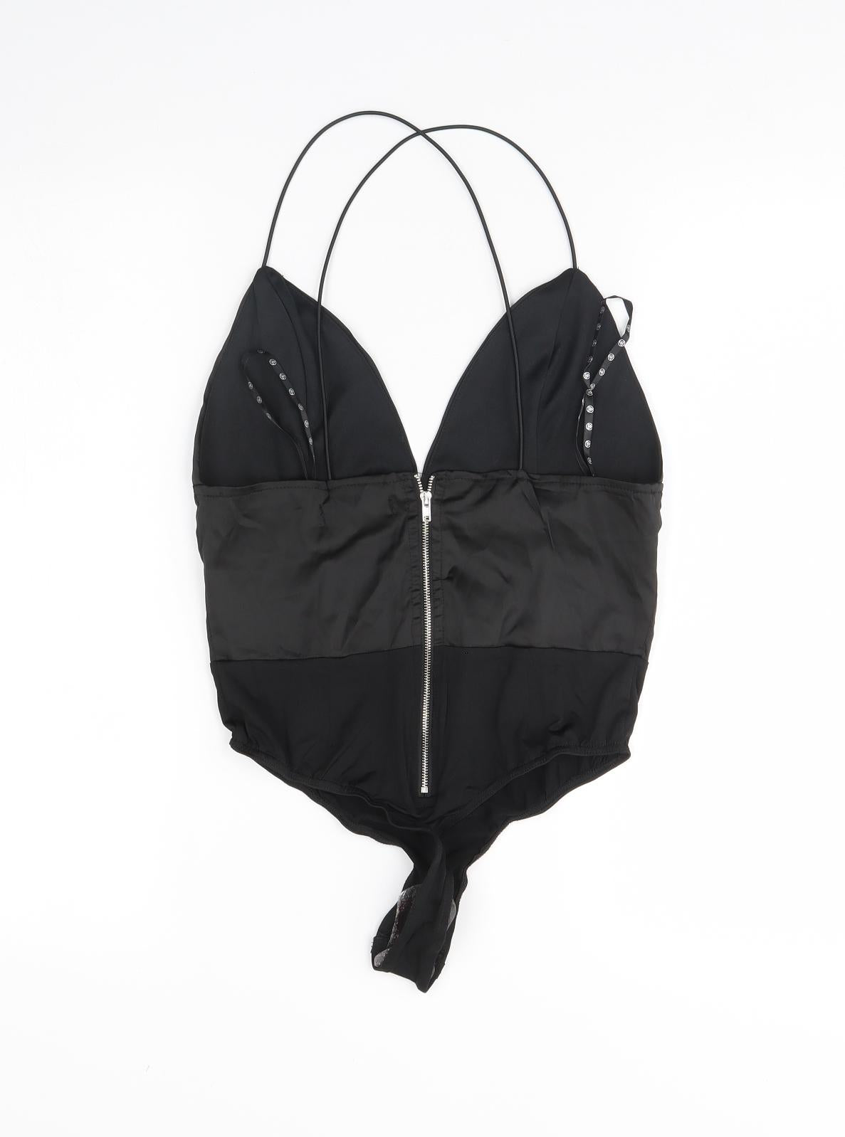 Missguided Womens Black   Bodysuit One-Piece Size 10