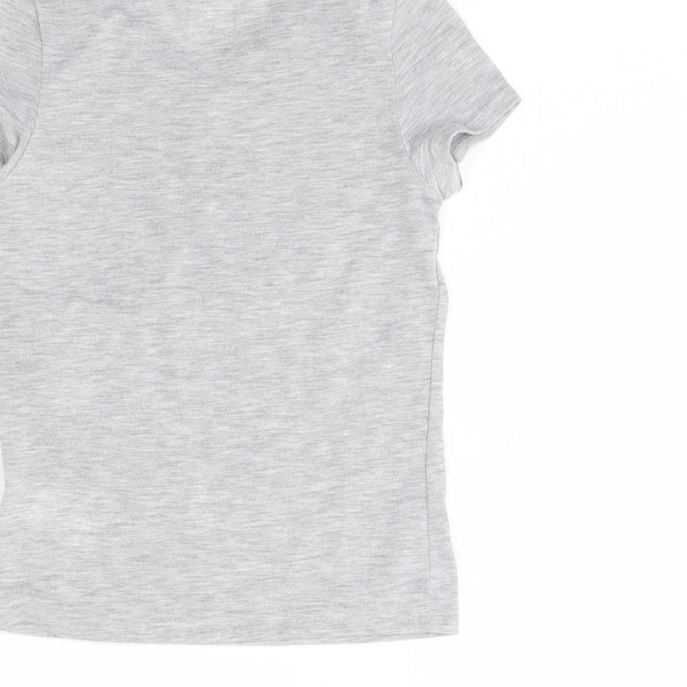 The North Face Girls Grey   Basic T-Shirt Size 7 Years