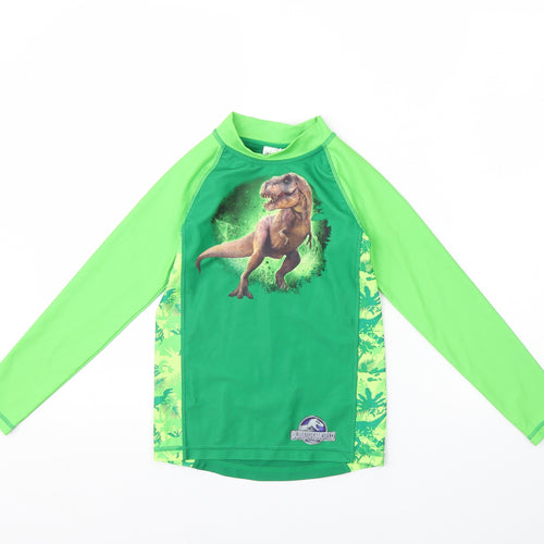 H&M Boys Green   Basic T-Shirt Size 6 Years  - Jurassic Park