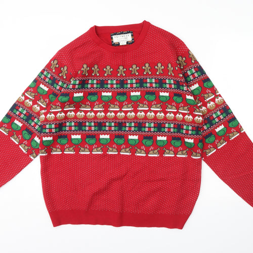 F&F Mens Red   Pullover Jumper Size XL  - Christmas jumper