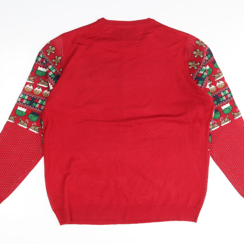 F&F Mens Red   Pullover Jumper Size XL  - Christmas jumper