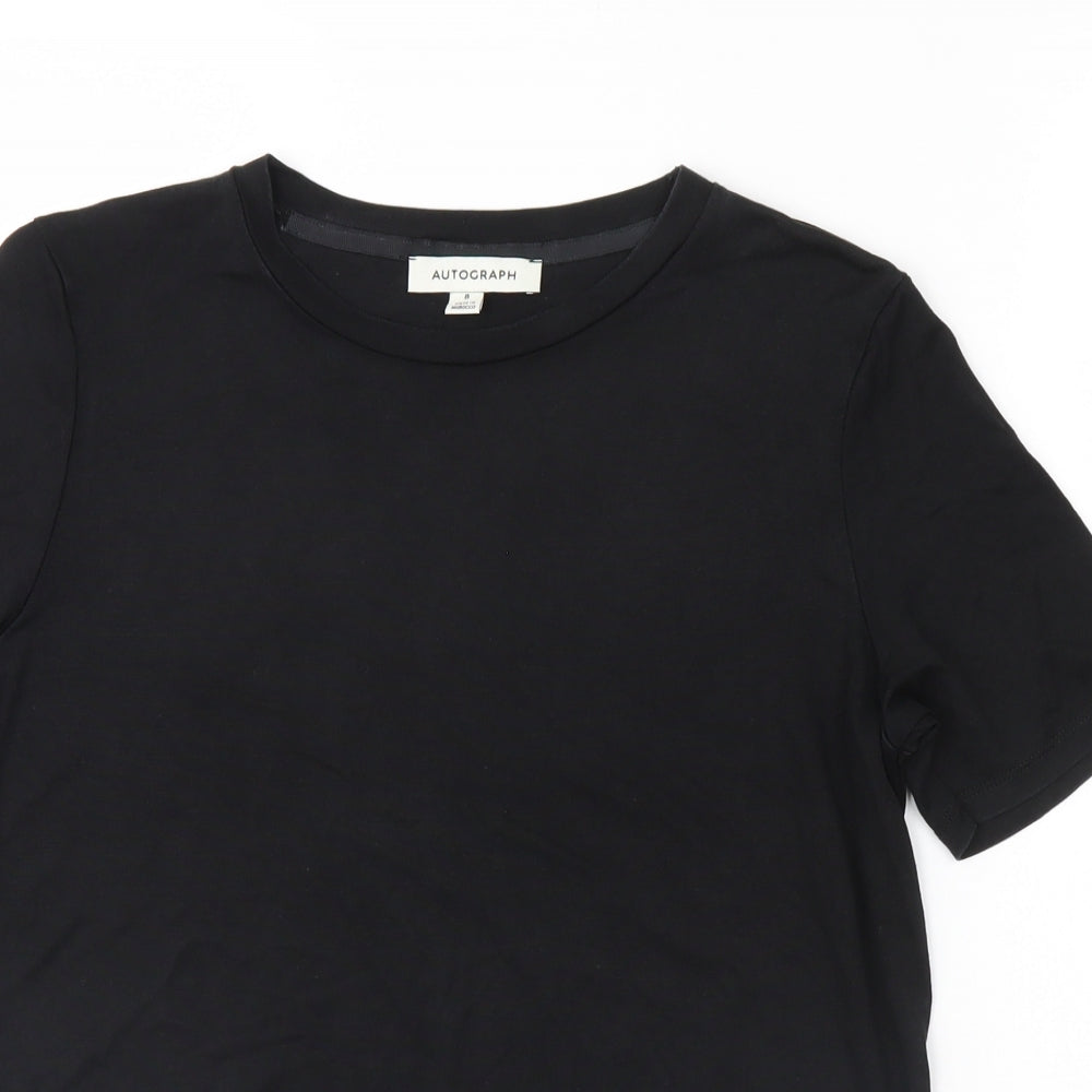 m&S Womens Black   Basic T-Shirt Size 8