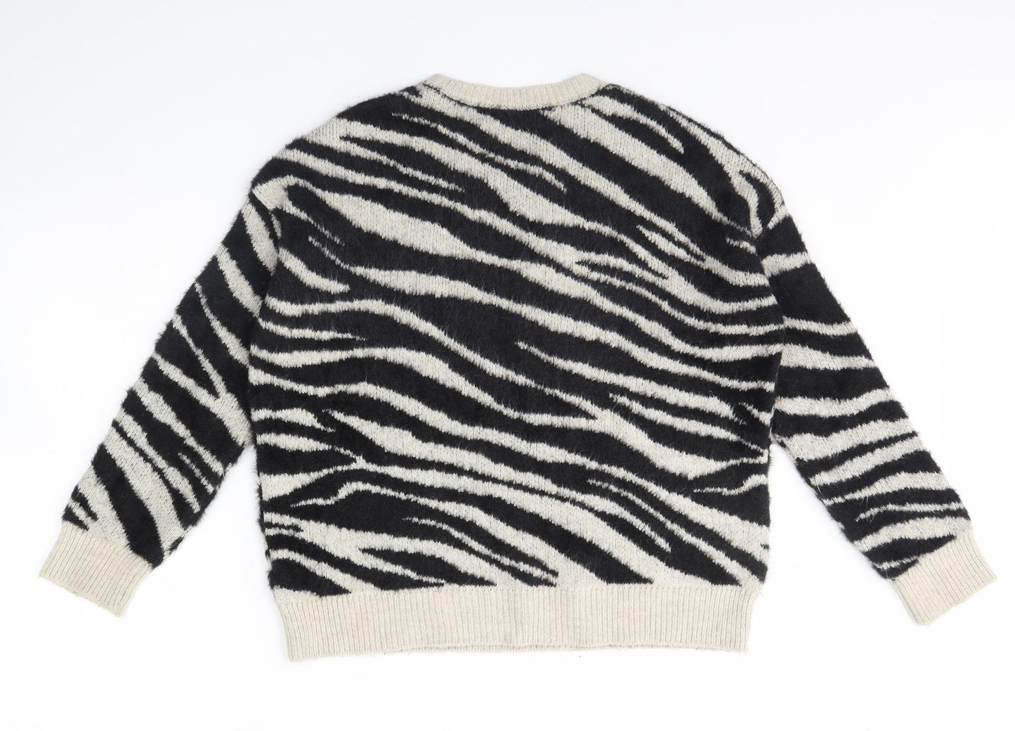 F&F Womens Ivory Animal Print  Pullover Jumper Size 6