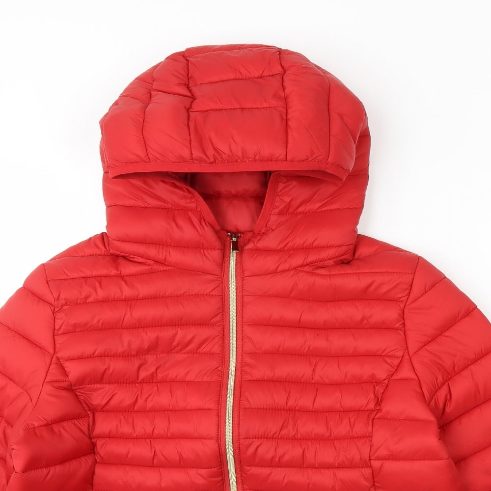 Preworn Womens Red   Rain Coat Coat Size 16