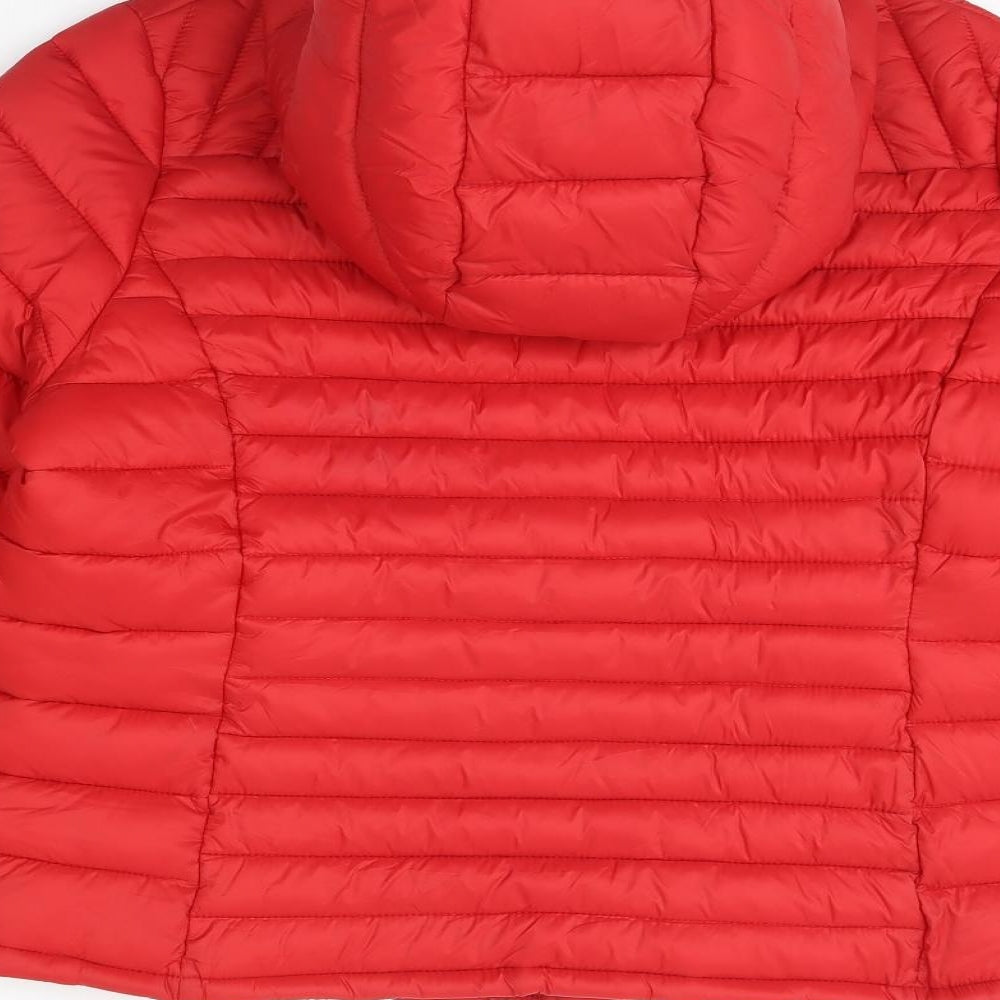 Preworn Womens Red   Rain Coat Coat Size 16