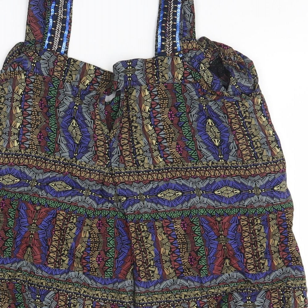 NEXT Womens Multicoloured Geometric  Basic Tank Size 8