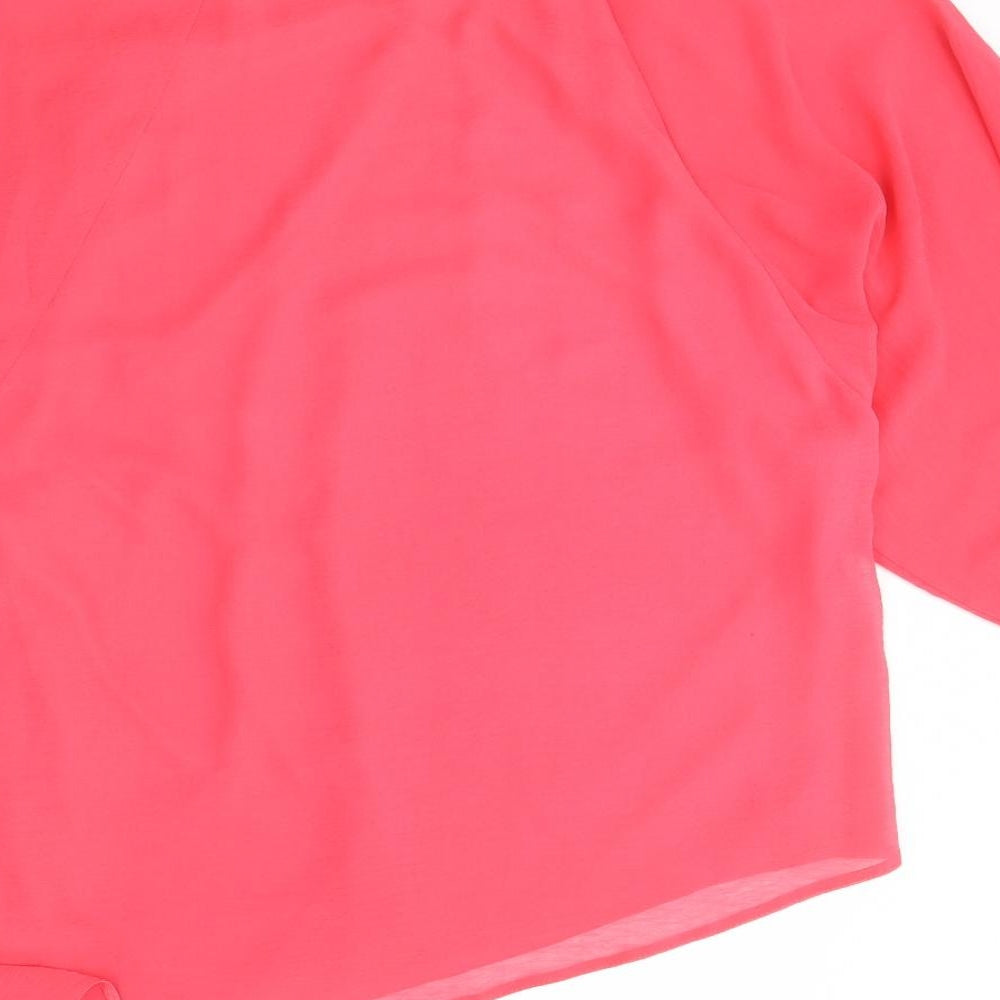 Simon Jefferey Womens Pink   Basic Blouse Size 10