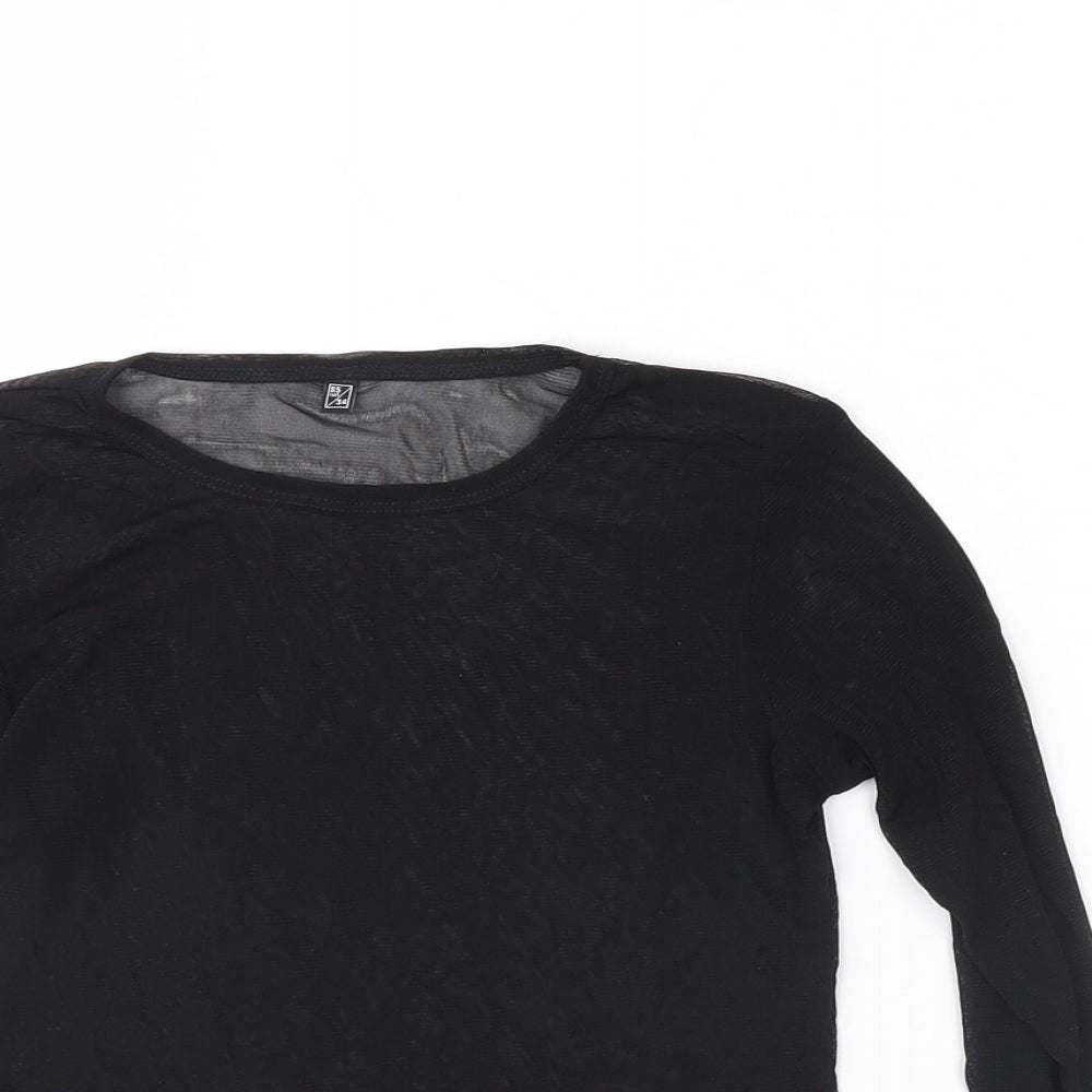 Preworn Womens Black   Basic Blouse Size 6