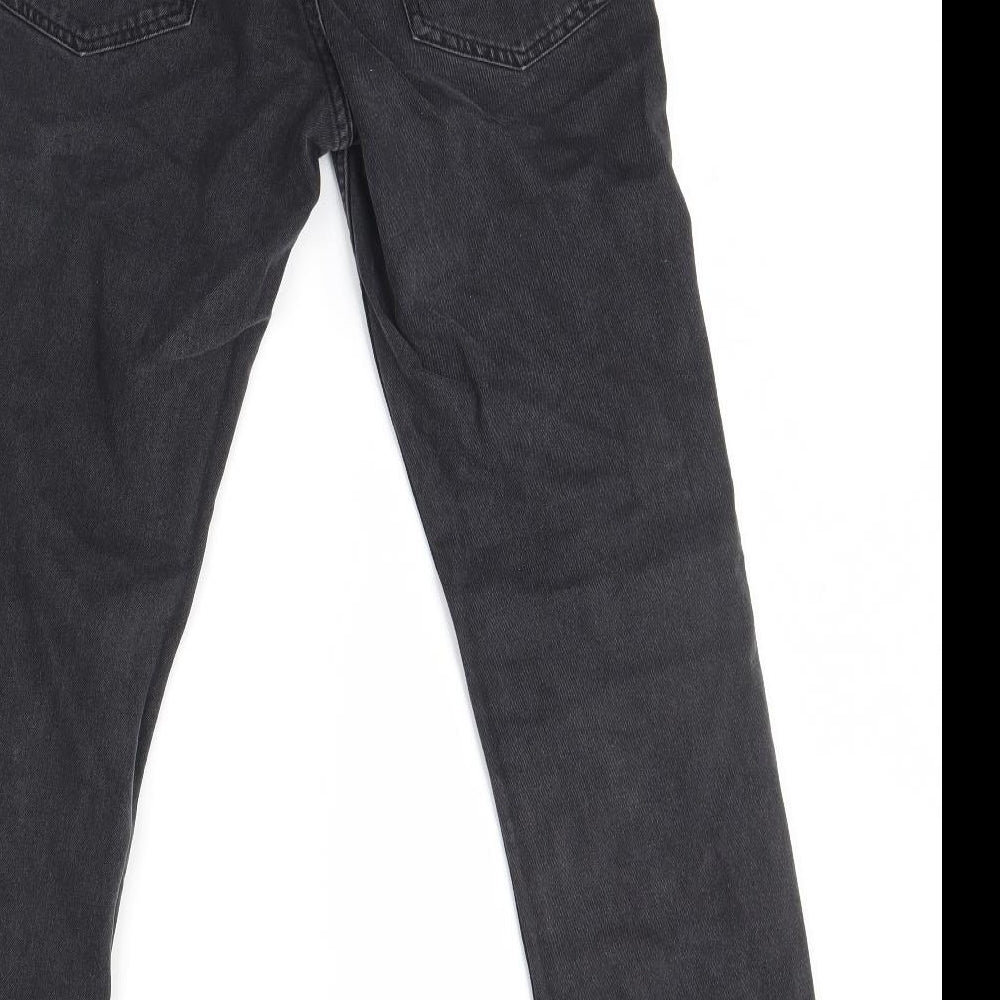 Preworn Womens Black  Denim Straight Jeans Size 8 L30 in