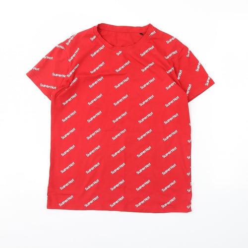 Preworn Womens Red   Basic T-Shirt Size L