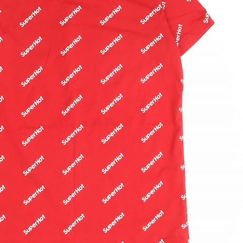 Preworn Womens Red   Basic T-Shirt Size L