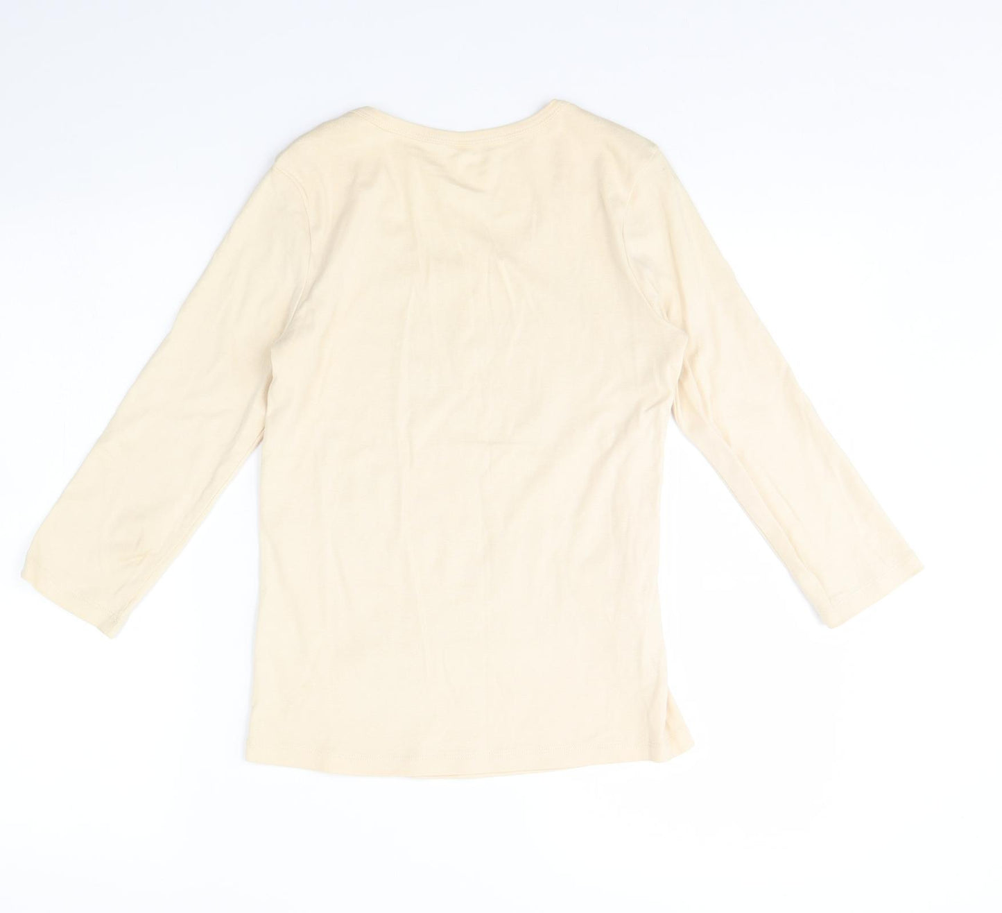 Preworn Womens Beige   Basic Blouse Size 10