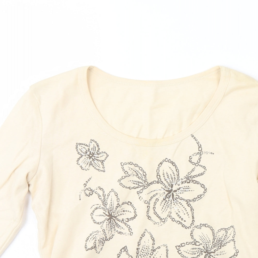 Preworn Womens Beige   Basic Blouse Size 10