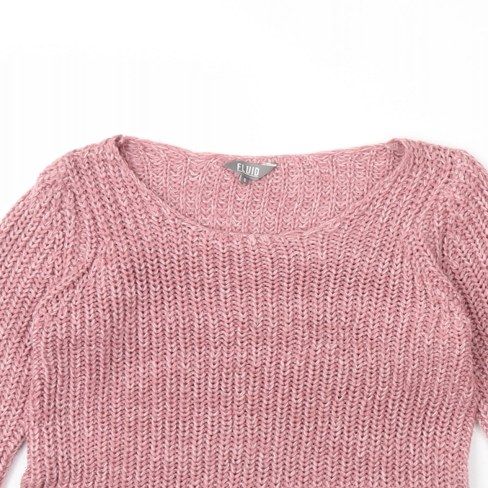 Fluid Womens Pink   Pullover Jumper Size 8